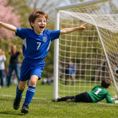 Soccer goal celebration